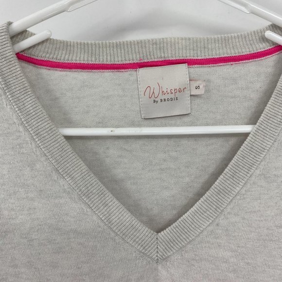 Whisper By Brodie Pink Striped Sweater Small - Picture 3 of 10